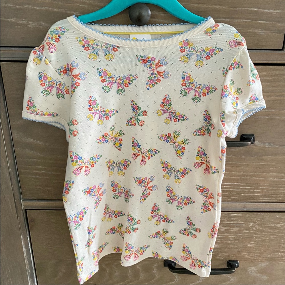 Girls Mini Boden Butterfly T-Shirt - Size 6/7